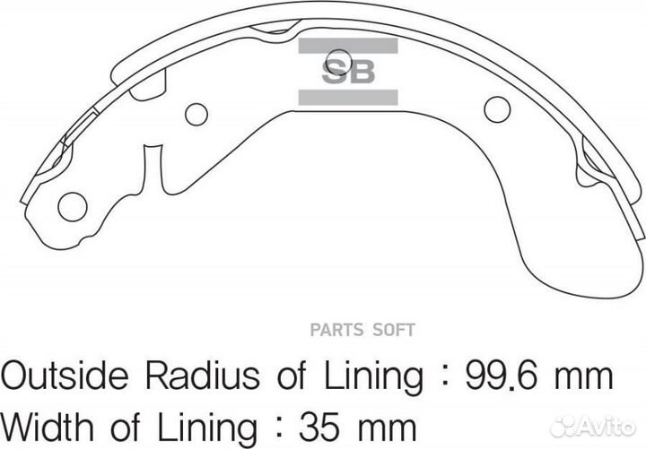 Sangsin brake SA129 SA129SNS 919717 колодки бараба