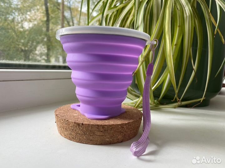 Складной силиконовый стакан