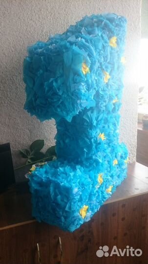 Объёмная цифра один 1