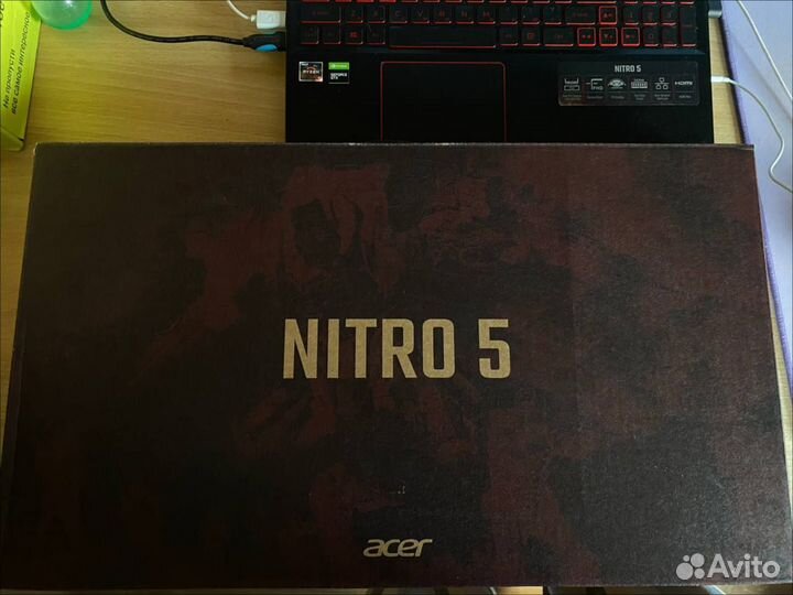 Игровой ноутбук acer nitro 5, gtx 1650, 8 гб