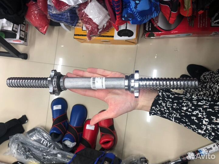 Гриф гантельный 35 см