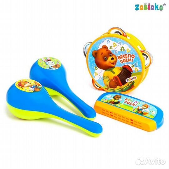Набор муз.инструментов «Весело поём», 4 предмета