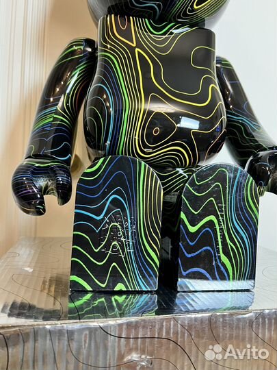 Bearbrick 70 см Hypebeast 1000% Black Multicolor