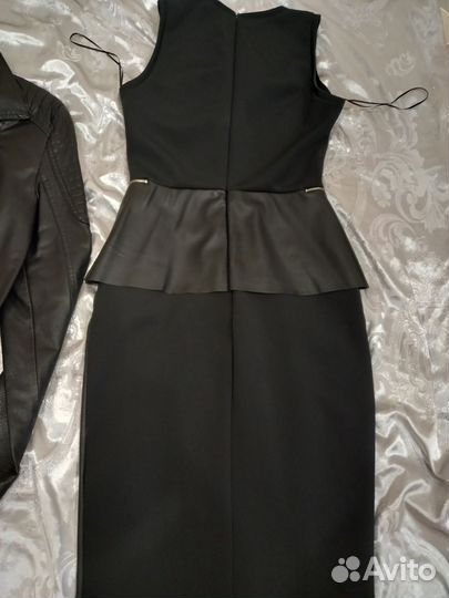 Платье кожаное