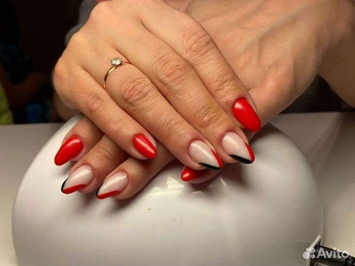 Маникюр покрытием гель-лаком, укрепление