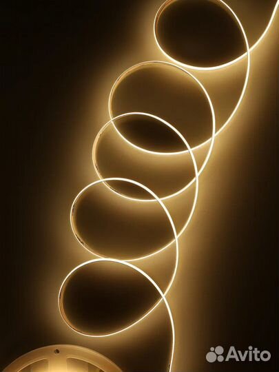 Светодиодная лента 24v cob 12вт теплый белый