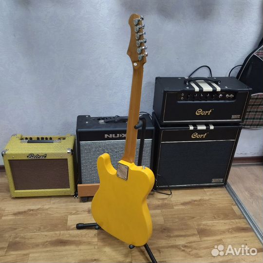 Электрогитара шестиструнная, Jet, карамельная