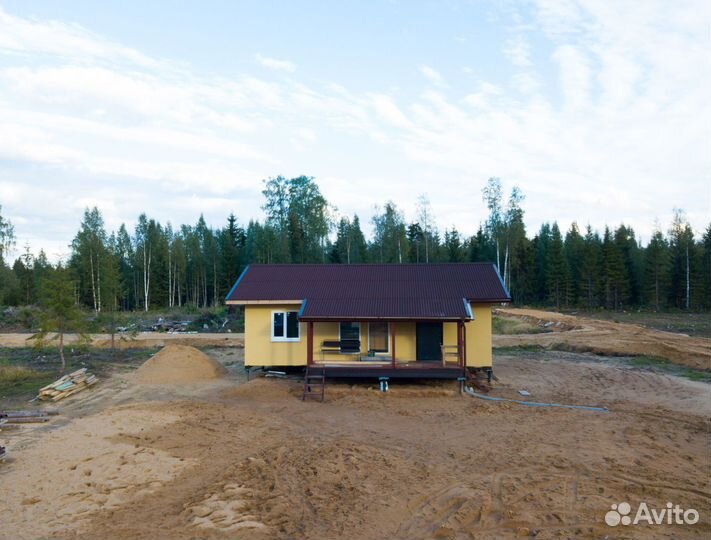 Каркасный дачный дом 60 м