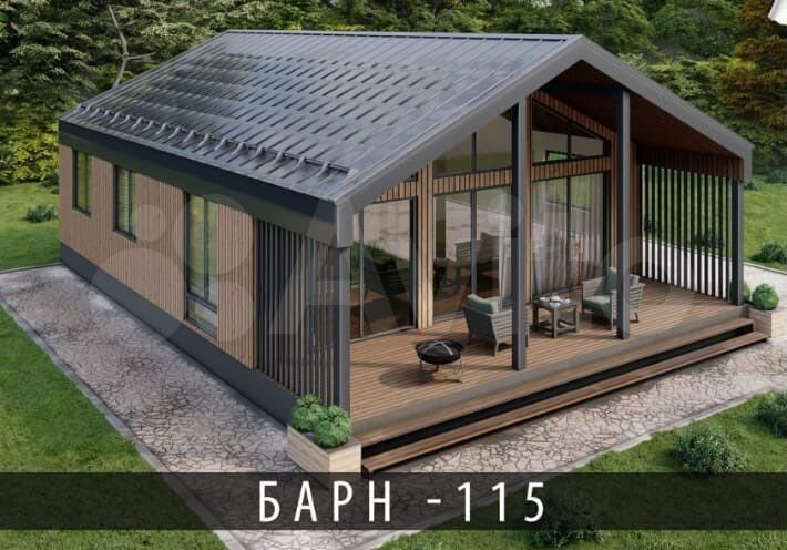 Дом 100 м² на участке 6 сот.