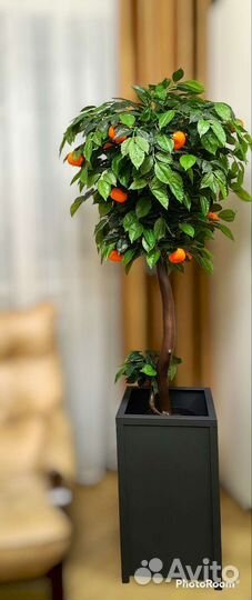 Мандариновое дерево с плодами искусственное