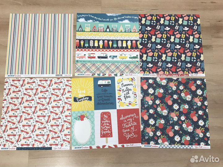 Бумага и 3d наклейки для скрапбукинга