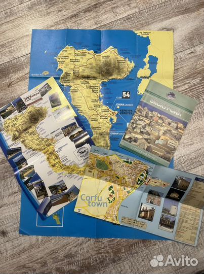 Корфу Греция карты буклеты