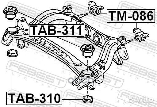 Сайлентблок задней балки toyota chaser GX10#,JZ