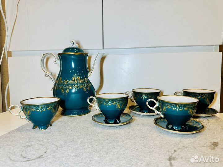 Зеленый сервиз ГДР. Fine China Lichte
