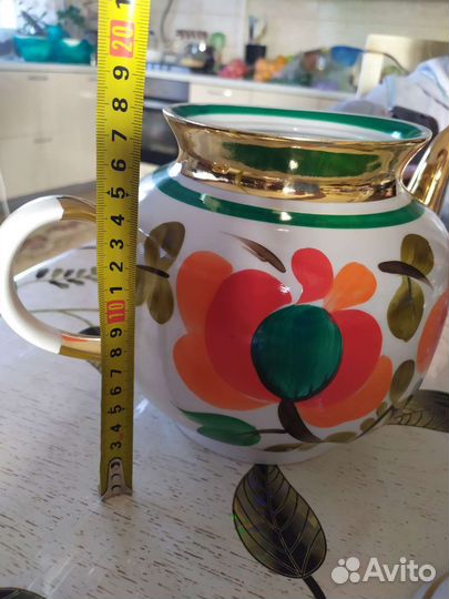 Доливной чайник. Ручная роспись. фз 