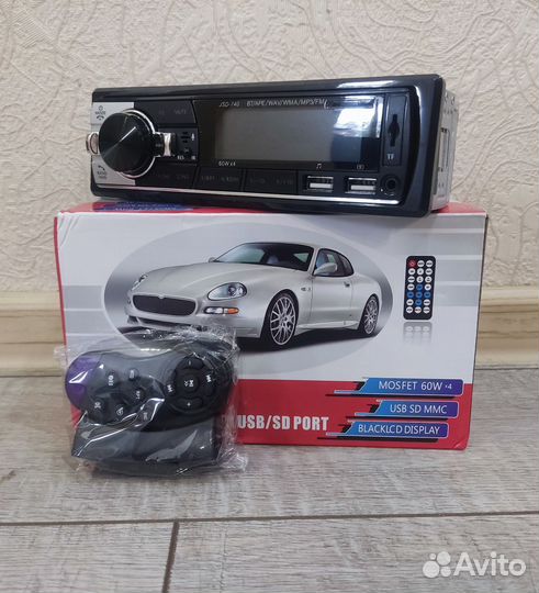 Автомагнитола 1din, Bluetooth, Пульт на руль