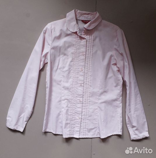Блузка школьная розовая р.146