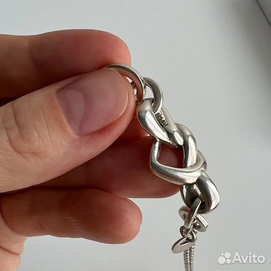 Pandora браслет Сплетенные сердца 16,18,20