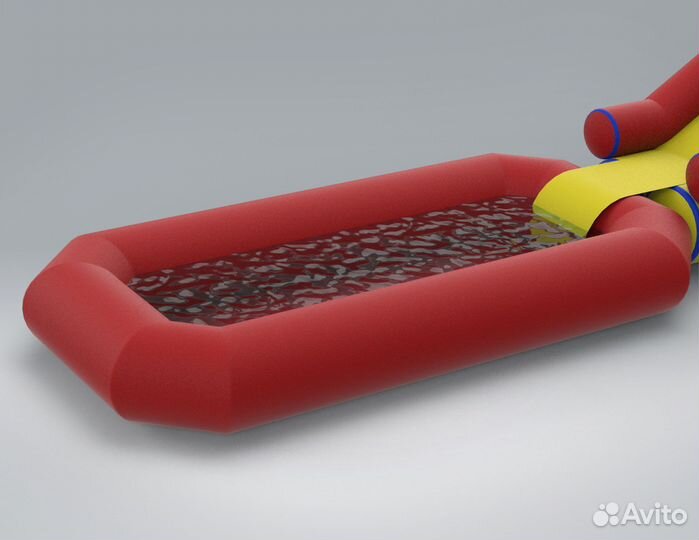 Детская надувная горка с басейном