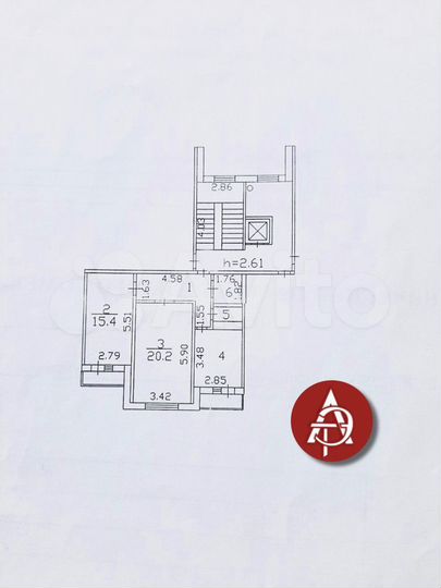 2-к. квартира, 63 м², 3/10 эт.