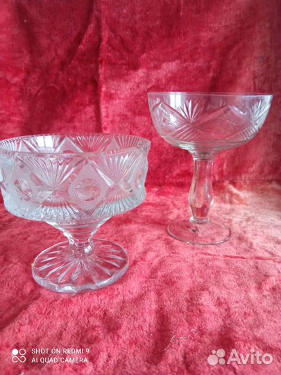 Ваза хрустальная на ножке СССР