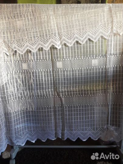 Новый отрез кухонного тюля 1,55*1,65 m