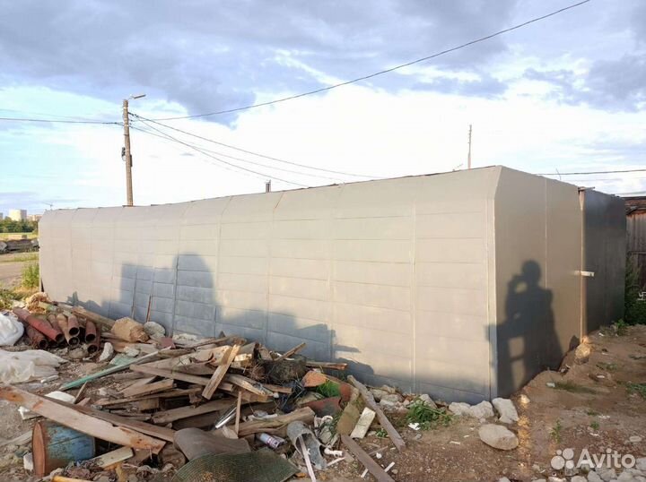 Металлический разборный ангар 54 кв м