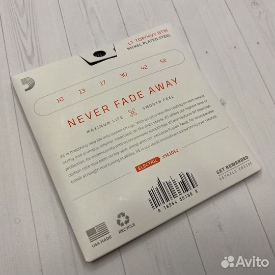 Струны для электрогитары 10-52 D'addario XSE1052