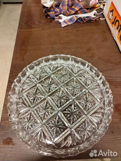 Блюдо хрустальное СССР