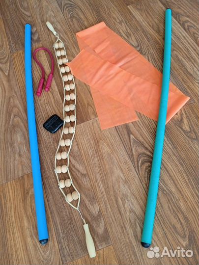Гимнастическая палка (две), Эспандер, Массажер