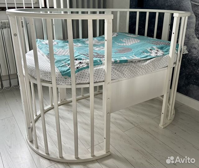 Детская кроватка трансформер круглая 9 в 1