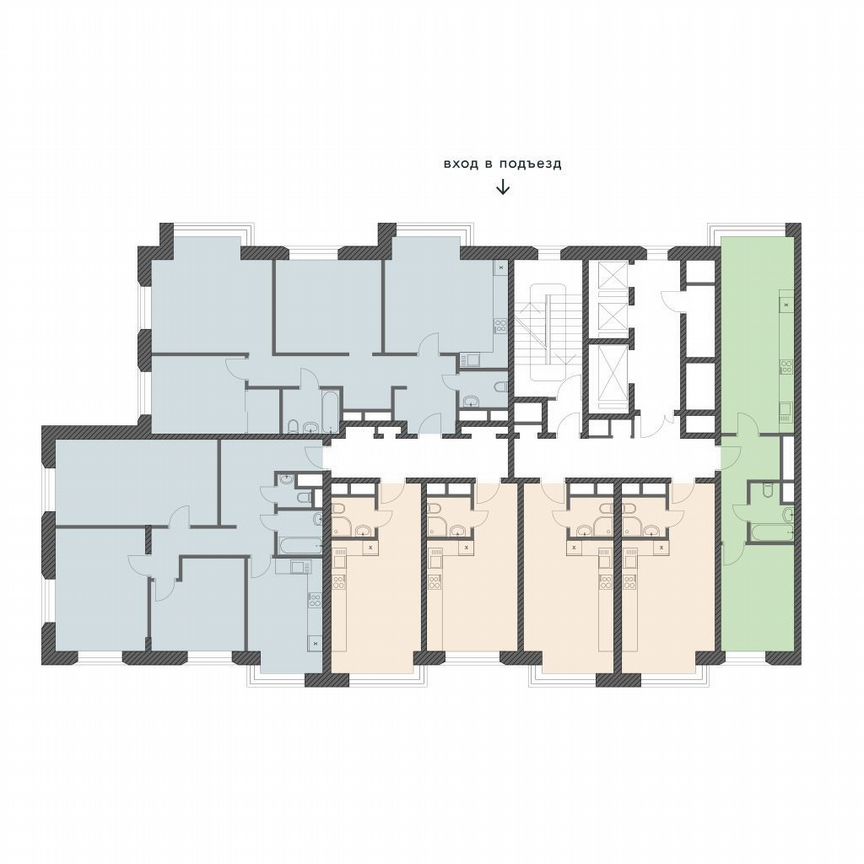 Квартира-студия, 25,6 м², 22/22 эт.