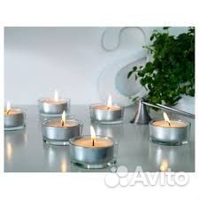 Glimma глимма Неароматич.свеча 24шт/1набор икеа