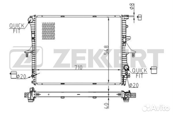 Радиатор охлажд Audi Q7 Cayenne Touareg 02