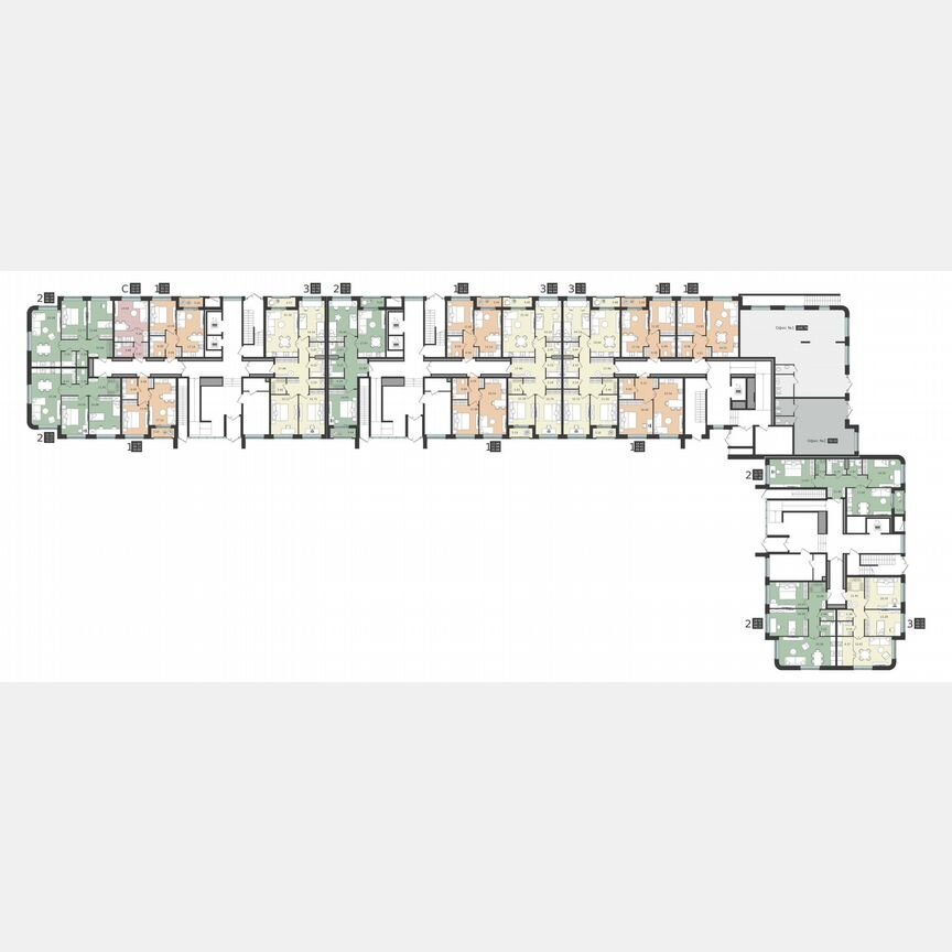 2-к. квартира, 69,2 м², 1/6 эт.
