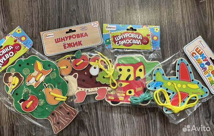 Развивающие игрушки, шнуровка