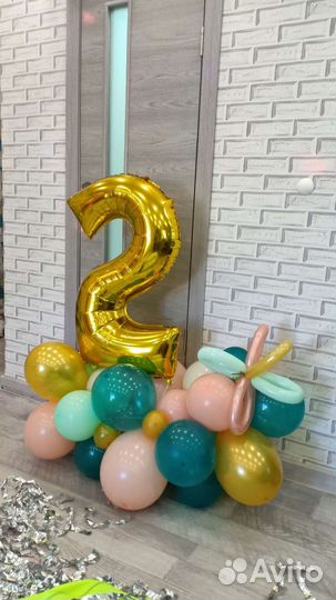 Композиция из воздушных шаров на день рождения