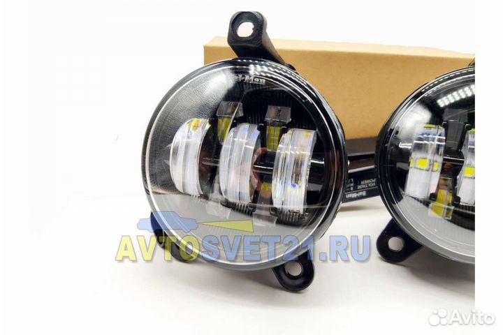 LED Противотуманки Лада Приора Salman 70W+Дальний