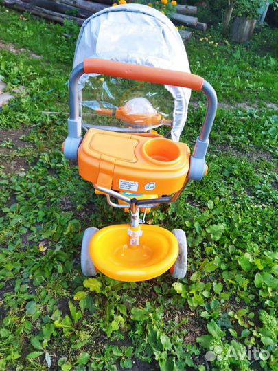 Детский велосипед-коляска 