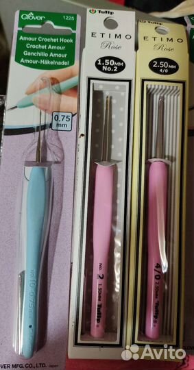 Крючки новые для вязания Tulip