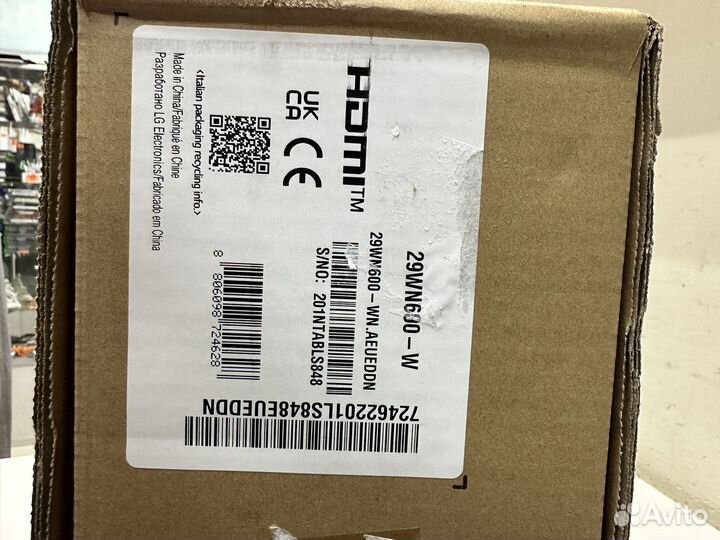 Монитор Lg 29WN600-W новый