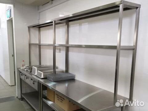 Кухня из нержавейки столешница стол тумба стеллажи