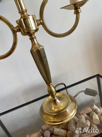 Антикварное основание для лампы. Массив латуни. Ге