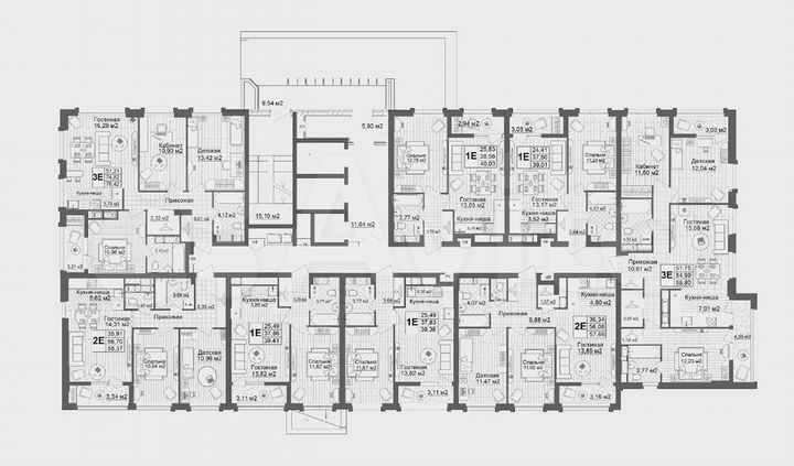 1-к. квартира, 37,8 м², 25/25 эт.