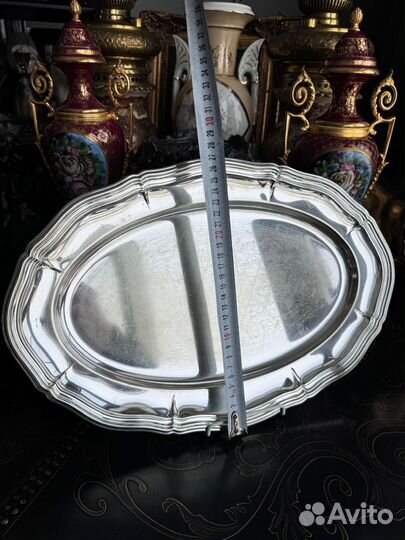 Антикварный поднос серебрение Франция