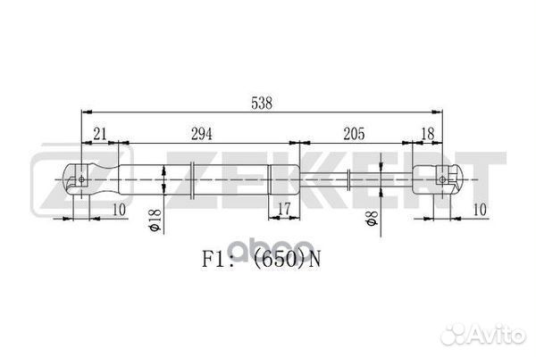 Пружина газовая багажника Skoda Superb (3T4) 08