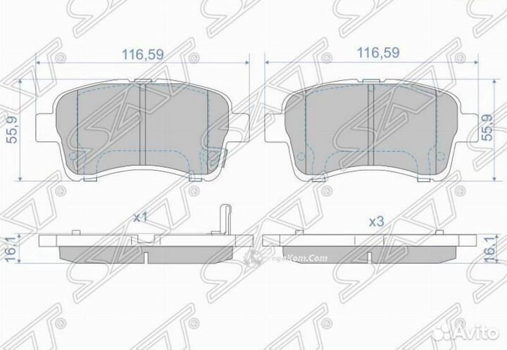 Колодки передние Suzuki AeRio Liana ST5581054G11