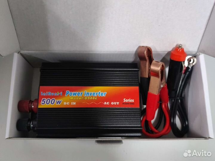 Автомобильный инвертор 12-220V, 500W