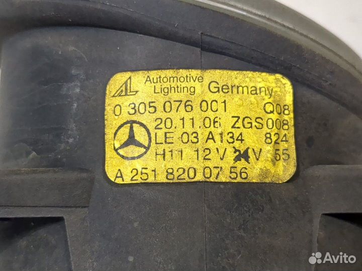 Фара противотуманная Mercedes A W169, 2007