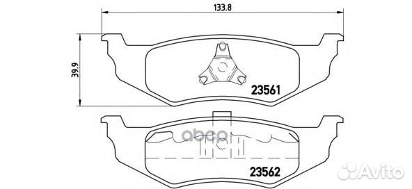 Колодки тормозные дисковые зад P11010 Brembo
